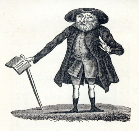 drawing of Benjamin Lay